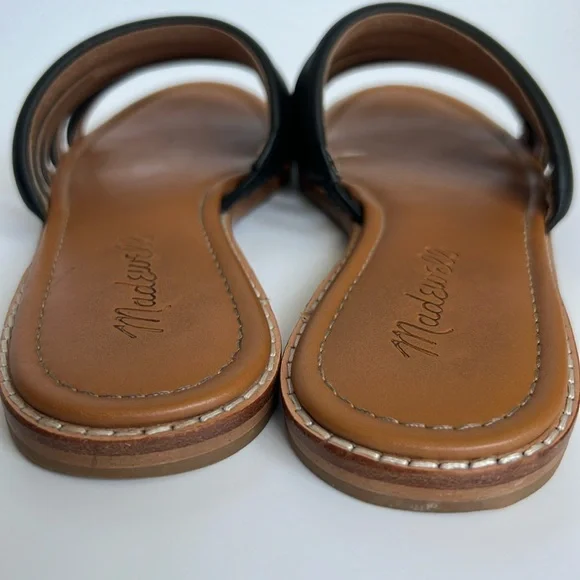 MADEWELL Addie slide sandal black leather size 6 - Picture 6 of 10
